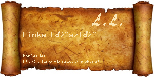 Linka László névjegykártya